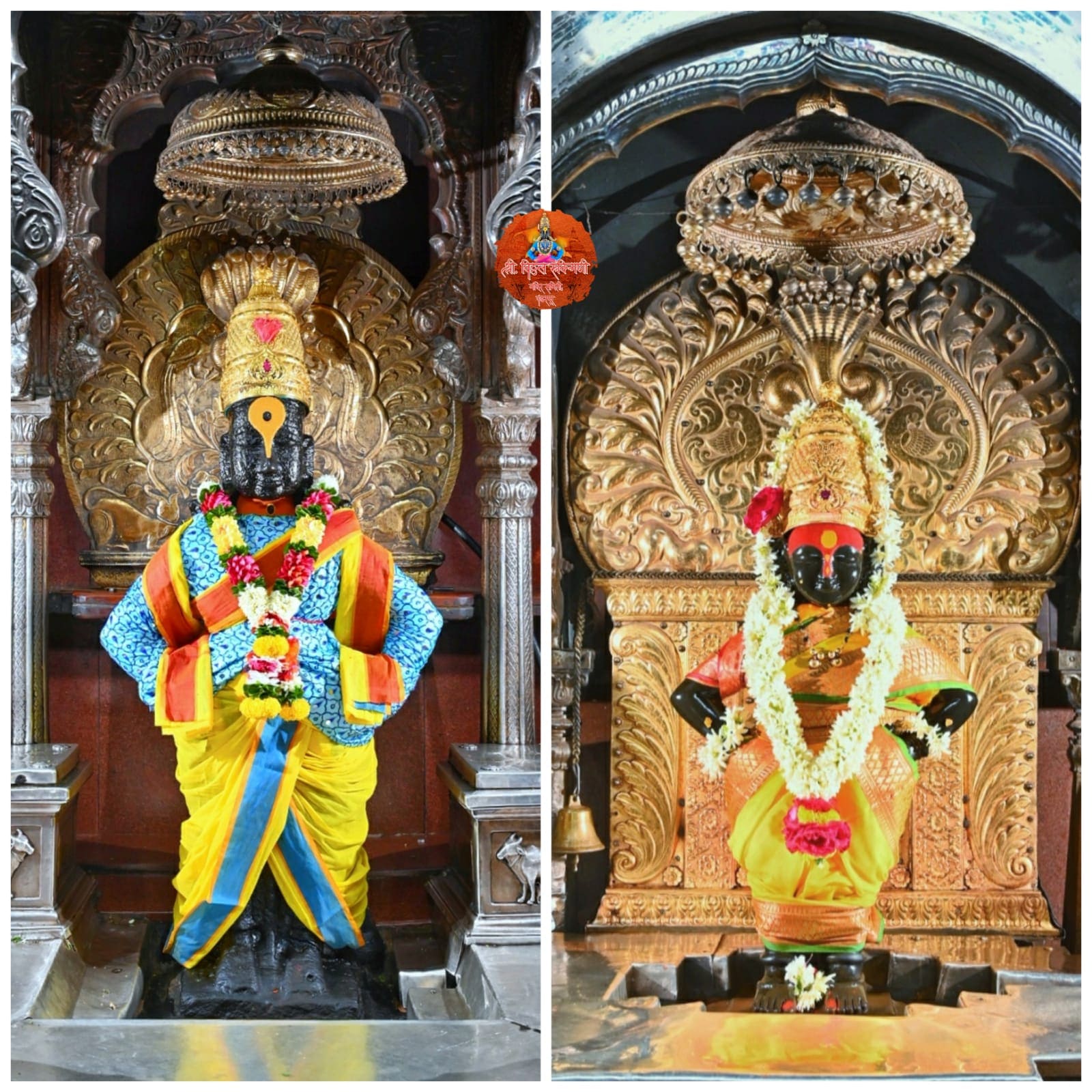 Sri Sri Vitthal Rukmini darshan at ISKCON Pandharpur