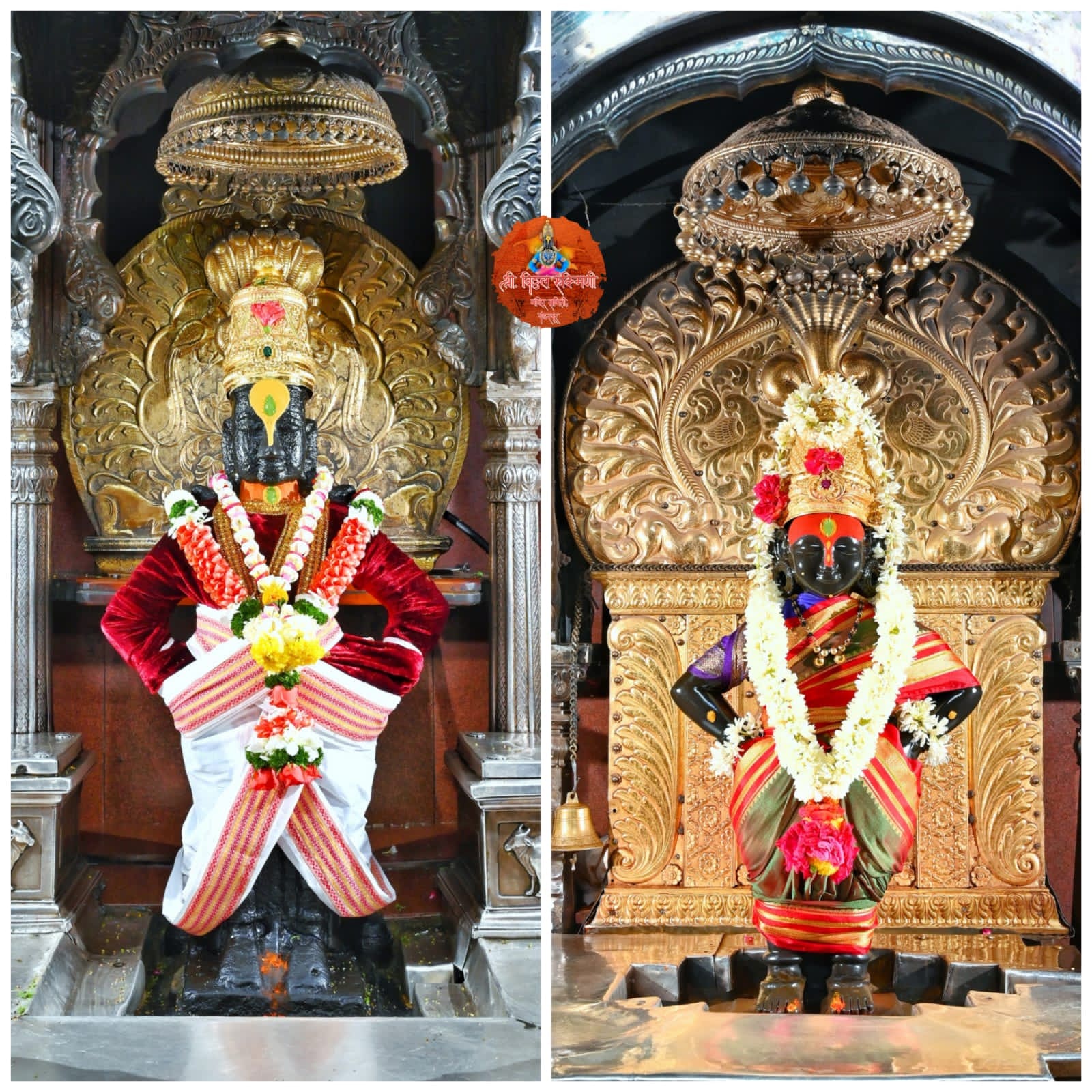 Sri Sri Vitthal Rukmini darshan at ISKCON Pandharpur